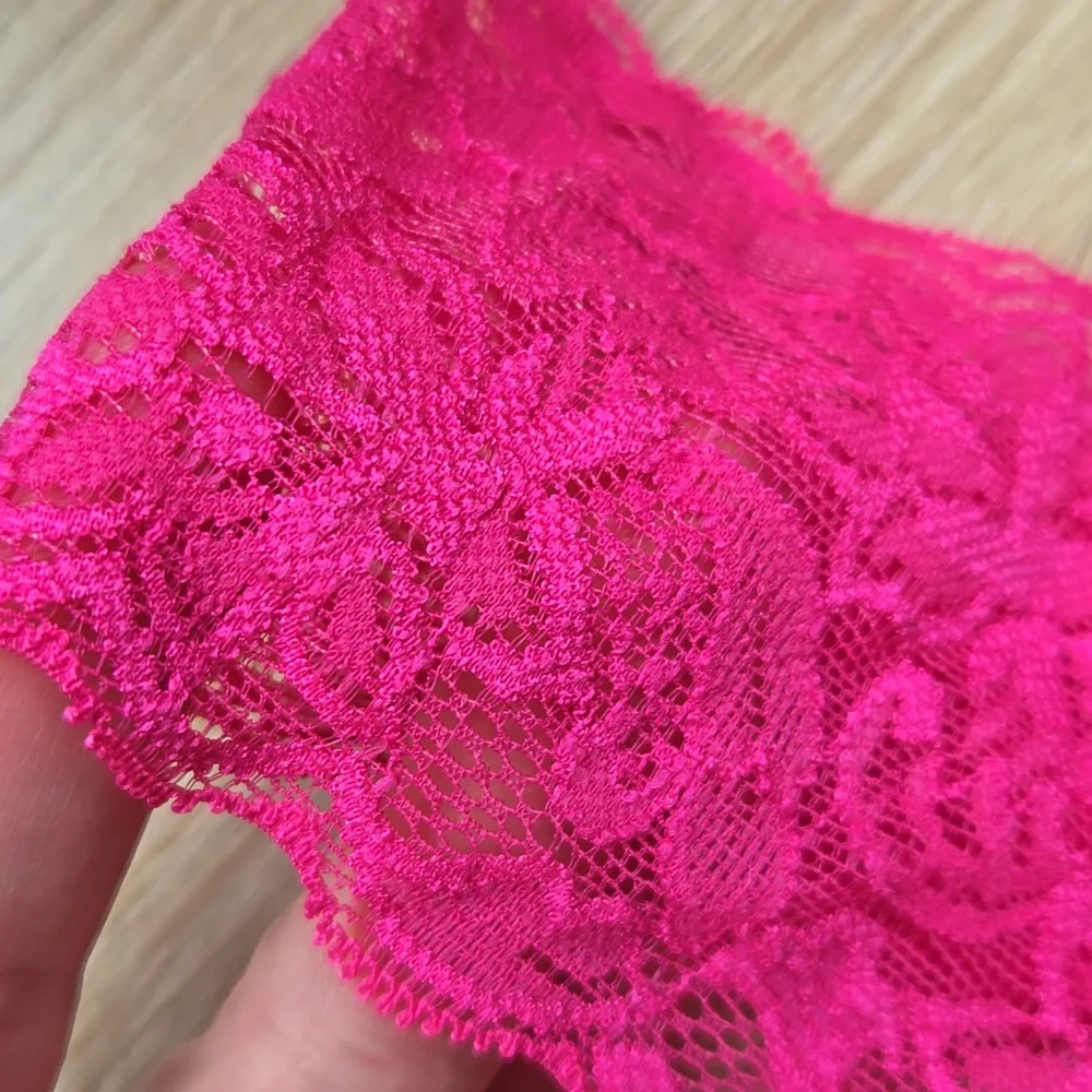 Hot Pink Lace Bowknot Headband Elastic Bow Headwrap Baby Girl Toddler Hairband